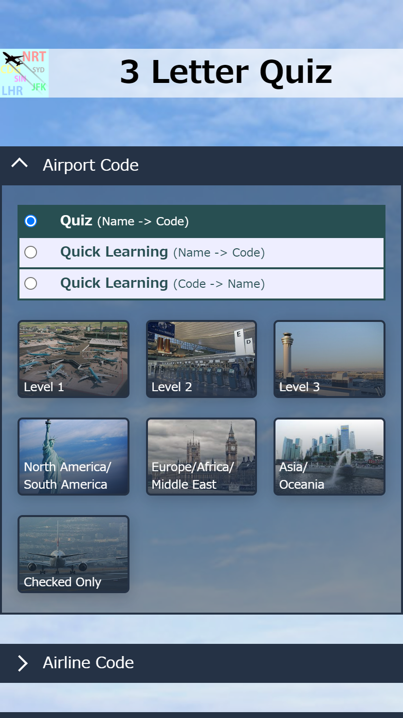 3-letter-quiz-app-to-learn-airport-codes-and-airline-codes